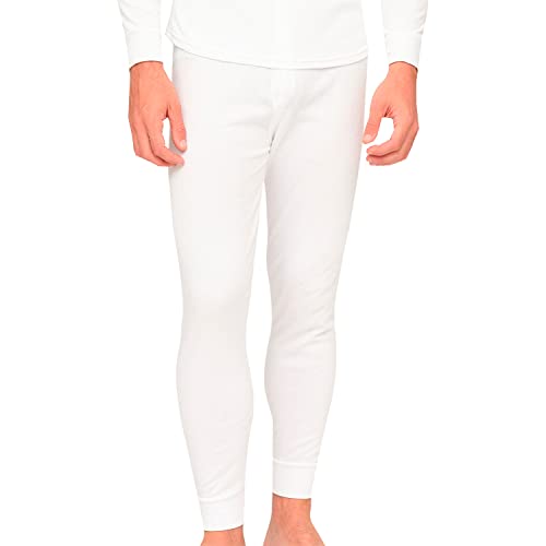 DOUBLE M, 1 o 2 Piezas, Pantalón Interior Térmico, Ropa Térmica Hombre Algodón, Interior de Felpa, Mallas Cómodas Invierno, Transpirable, Negro, Gris, Blanco, Azul Marino, Tallas S, M, L, XL o XXL