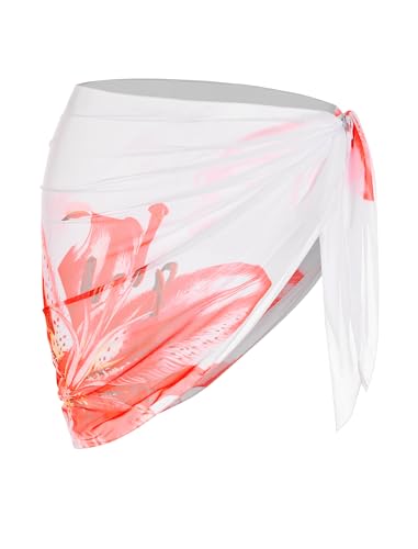 Image of ZAFUL Boho Beach Cover Ups for Women Sarong Coverups Sheer Bikini Chiffon Wraps Skirts for Swimwear