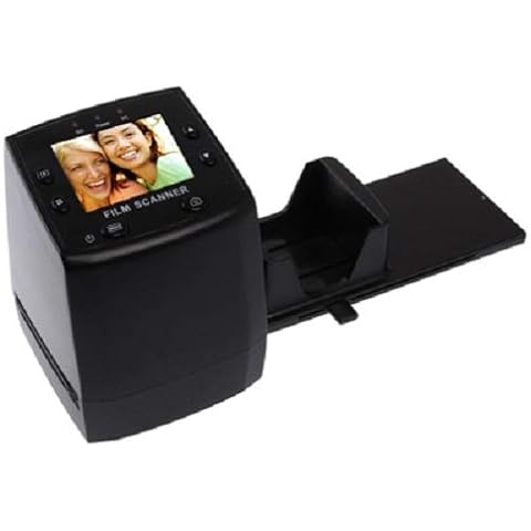 TechnoMedia Konverter zum Speichern und Drucken von Negativen und Diapositiven, Fotoscanner, JPEG, mit SD-Display, USB Cover