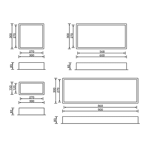 Doporro Nicchia Doccia a Parete 30x60x8.3cm