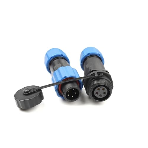 Conector aviación SP13 de 6 pines impermeable IP68 para montaje en panel 6