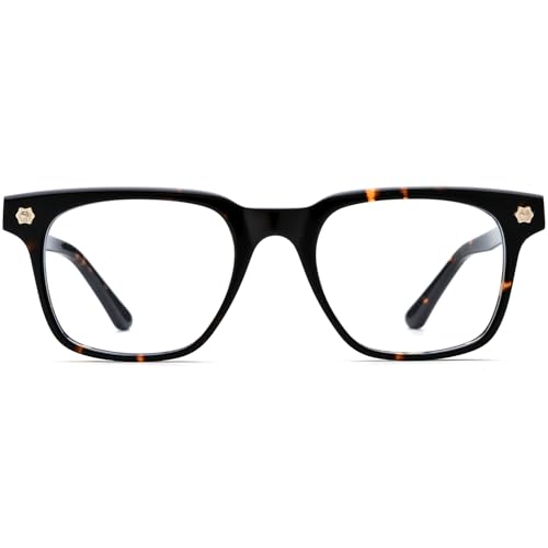 Image of HEPIDEM Acetate Glasses Frame Men Women Square Eyeglasses Optical Spectacles 9395