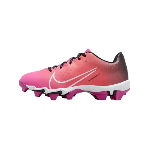 Nike Hyperdiamond 4 Keystone Big Kids' Softball Cleats (FZ8655-600, Laser Fuchsia/Hot Punch/Black/White)