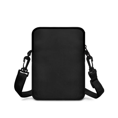 Cute Cat Books Purple Flowers Butterflies Messenger Bag for Men Women, Cross Body Bag Shoulder Sling Bags Wristband Sport Armband Wallet Bag Purse, Black2