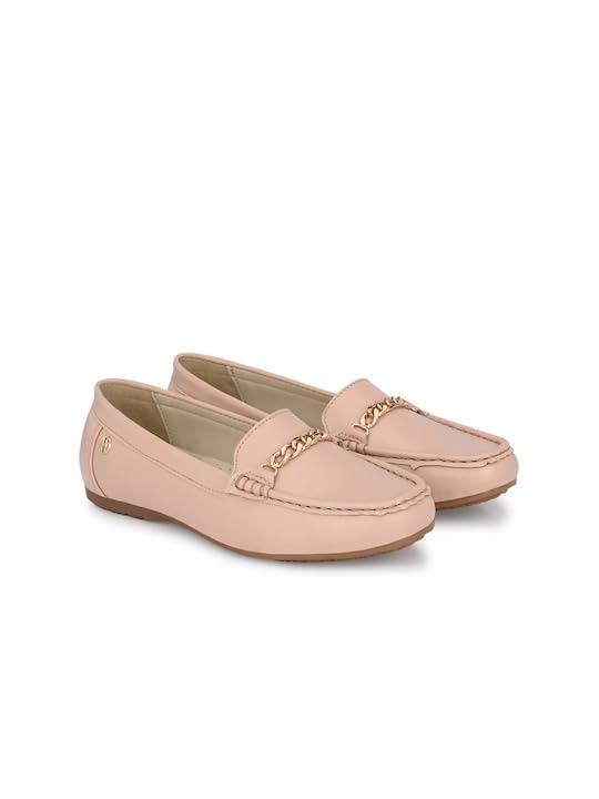 Image of ELLE Women Elegant Chain-Link Slip-on Loafers