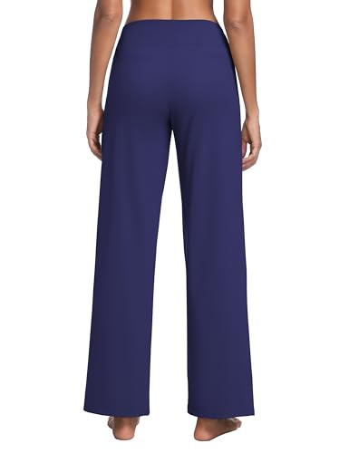 Image of BUBBLELIME Women High Waist Wide Legs Yoga Pants Loose Sweatpants Pockets | 29 inch /31 inch /33 inch /35 inch /37 inchInseam,2 Styles / Dress /Basic,Lounge,Comfy,Stretch Casual Work