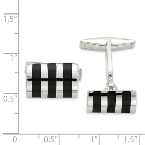 Gemelos de Plata 925 con Ónix para Hombre miniatura 2