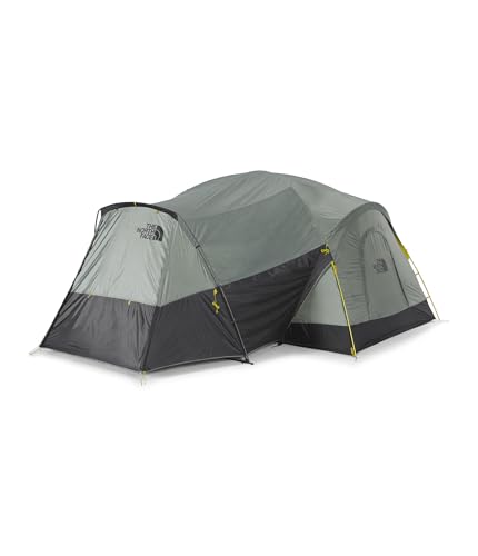 The North Face Wawona 8 Tent | Eight Person Camping Tent, Water Repellent, Spacious & Easy to Set Up, Attached Vestibule Area, Agave Green/Asphalt Grey, One Size