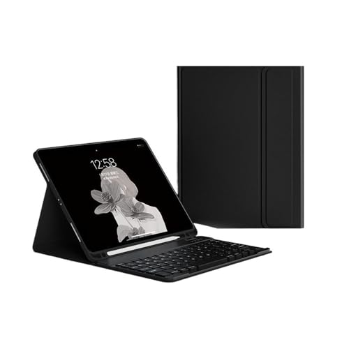 Teclado con funda para iPad Air 11 M2 y iPad 10.9 de color negro