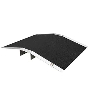 Rolstoel Rollator Ramp Aluminium gebogen oprit rolstoel deuropening deur antislip helling geschikt voor rolstoel…