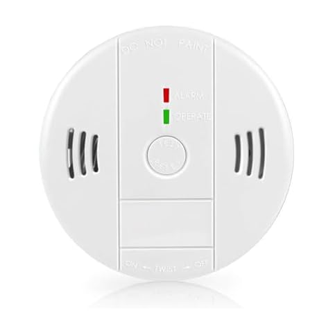 Combination Smoke and Carbon Monoxide Detector Alarm, Beeps Warning Smoke and CO Alarms for Basements Travel Home Office House Bedroom Living Room Car, Battery Operated,Comply with UL 217/2034, 1-Pack Cover