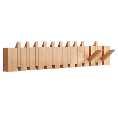 GNYVZXPLQ Rotary Umbrella Drying Rack, Wood Wall Mounted Piano Coat Rack Magnetic Flip Down Hooks Multicolor Multiple Sizes(B,31.5 * 1.38 * 4.72in)