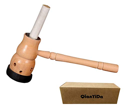 Moxa Stick Burner Holder, Mini Wooden Moxa Box Portable Healing Box for Moxa Moxibustion One Hole-not Include Moxa Stick