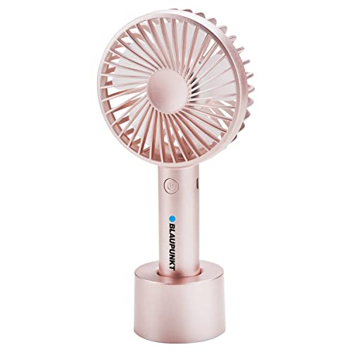 Rechargeable Handheld Fan - Rose Gold - Personal Fans Rechargeable Battery Powered - Fan with Base 1200mAh Battery 3 Modes for Home Office Bedroom and Outdoor Travel - 2-in-1 Design - Standing