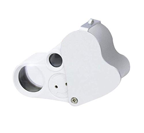 HYY-YY Lente d'ingrandimento 30 volte 60 volte lente d'ingrandimento geologico alto ingrandimento LED luce per vedere codice vita diamante gioielli giada antico strumento di identificazione