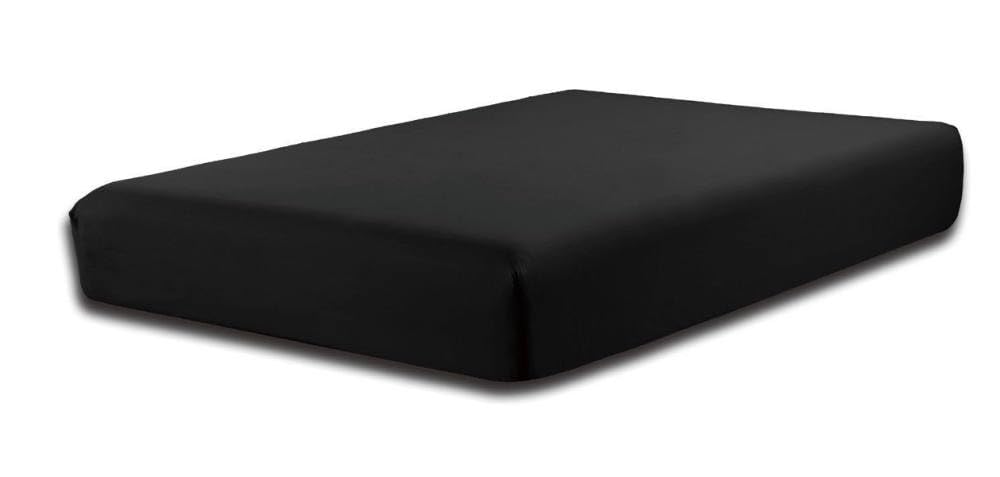 Polyester microvezel zachte bodem laken effen kleur hoeslaken lakens op een elastische band beddengoed, wit, 180 cm x 200 cm x 25 cm