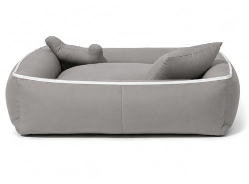 Image of Gorgeous Dog Beds Orthopadic Bed for Labrador, Bulldog, Retriever, Poodle, Large Breed Dog Bed,Grey,(XL)