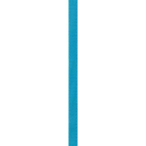 Image of Offray 953464 3 /8 inch Wide Single Face Satin Ribbon, Turquoise Blue, 6 Yds