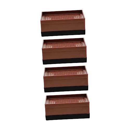 SOLUSTRE 4Pcs Non Slip Furniture Risers Heavy Duty Bed Elevators for Sofas Tables Chairs and Fridges Easy to Install Protects Floors from Scratches Height
