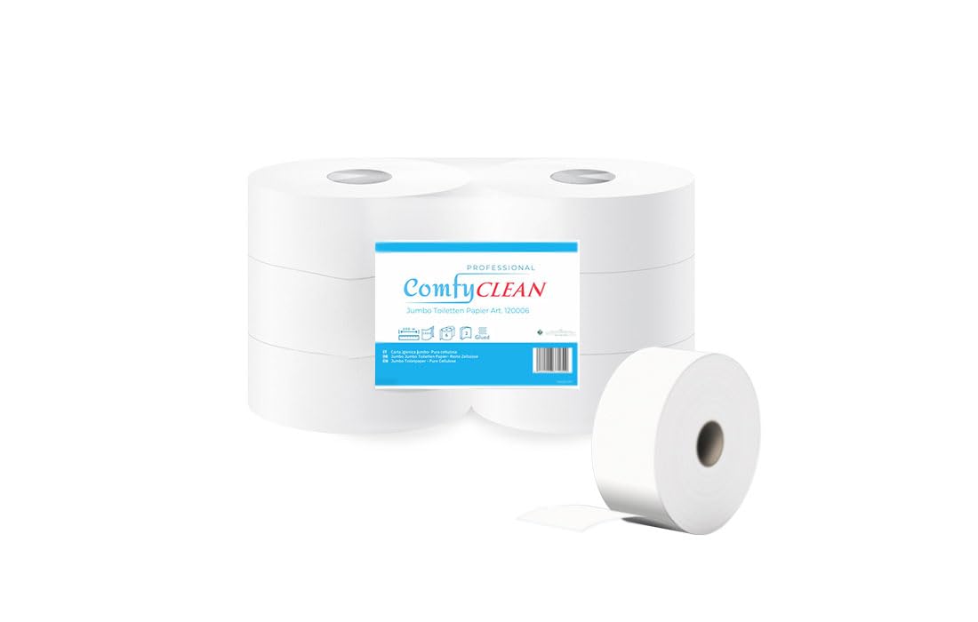 Toiletpapier Jumbo Mini 100% cellulose - 2 laags - 12 rollen van 180