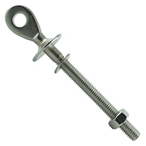 Preisvergleich Produktbild Eisenwaren2000 / M6 Augbolzen mit Kragen (5 Stück) - Ösenschrauben mit metrischem Gewinde - Ringschraube - Edelstahl A4 V4A - rostfrei