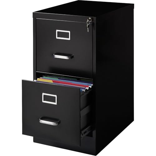 STAPLES 2-Drawer Vertical File Cabinet, Letter Size Documents, Lockable, 22
