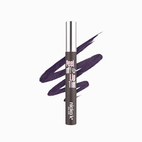 NICKA K NEW YORK Peel Off Lip Tint, Long-Lasting, High Impact Lip Color, Lip Liner, Full Lip Tint, Lightweight and Non-Sticky, Dries in Minutes to Reveal a Smooth Stain (Black Licorice)