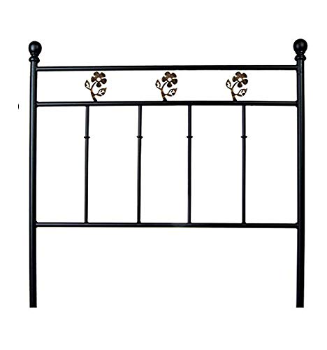 Cabecero de forja Morgana - Negro, Cabecero para colchón de 120 cm.