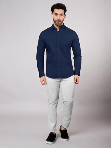 Image of Beyoung Cotton Plain Regular Fit Shirt for Men | Full Sleeve | Formal Shirt | Classic Collar Cotton
