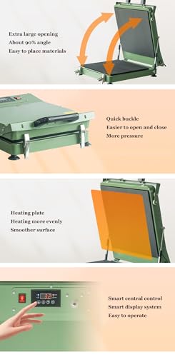Heat Press Machine, 15x15" Digital High Pressure Heat Transfer miniatura 5