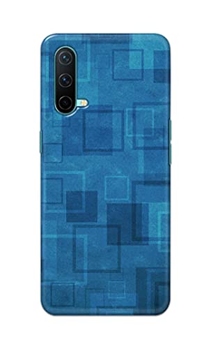 Image of Printed Hard Back Cover Case for OnePlus Nord CE 5G Back Cover (Plain Azure Blue) -702