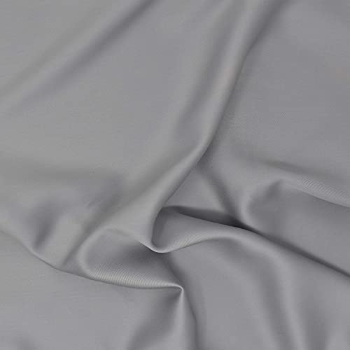 Panda 100% Bamboo Fitted Sheet (Quiet Grey, UK Double) (135 x 190 + 32 cm) - Image 3