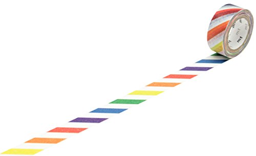 mt Washi Ruban de masquage pour enfants Rayure colorée