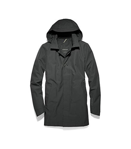 Cole Haan Mens Zerogrand Woven Waterproof Raincoat Black M