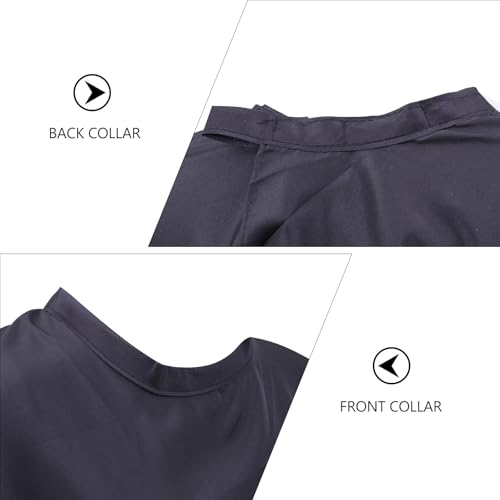 Capa de peluquería impermeable Ipetboom con cierre de broche, delantal transpirable negro para salón y barbería miniatura 3
