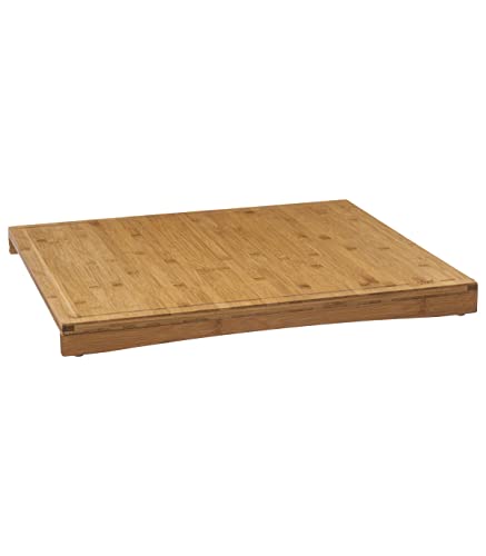 Five - 2 en 1 Cache-plaque compatible 4 feux et Planche à découper en Bambou 52 x 58 cm