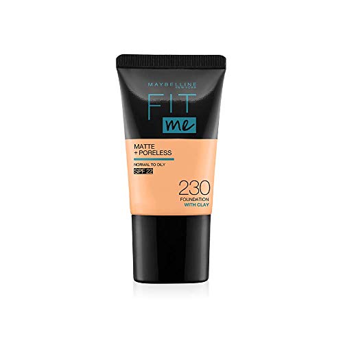 Image of Maybelline New York Fit Me Matte+Poreless Liquid Foundation Medium Coverage For Oily Skin Powder Tube,230 Natural Buff,18Ml,Pack Of 1