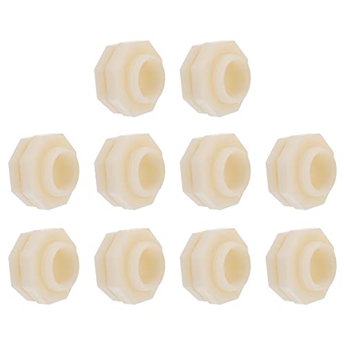 Cabilock 10pcs Bulkhead Fitting Adapter Connector for Water Tanks and Aquariums Leak Design for Sealing Openings
