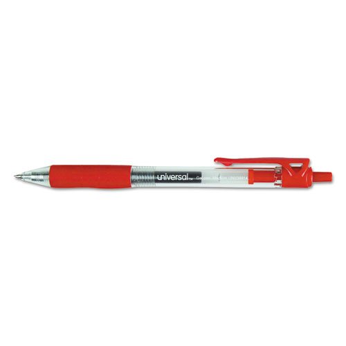 Bolígrafo retráctil gel Universal One rojo 0.7 mm docena