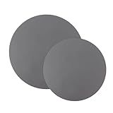 LALADEFIEE 2個耐熱シリコンプレースマット 電子レンジ オーブン用ターンテーブルマット おしゃれなデザインでキッチンを演出 熱からテーブルを守る 省スペース 収納簡単