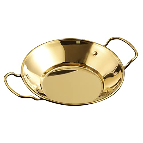 UKCOCO Olla Inoxidable 2 Asas Práctica Olla para Cocinar Fideos Utensilio de Cocina para Restaurantes y de Limpiar