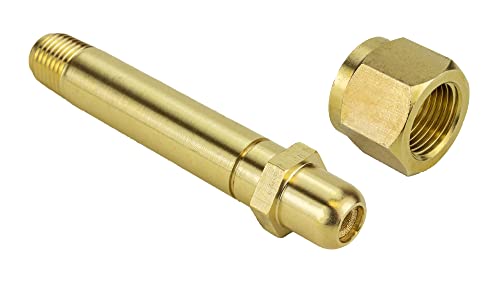 SÜA - Nut and Nipple replacement for Oxygen Regulators CGA-540 - Nipple length: 3-1/2'' - Regulator side thread: 1/4'' NPT - 3000 PSI