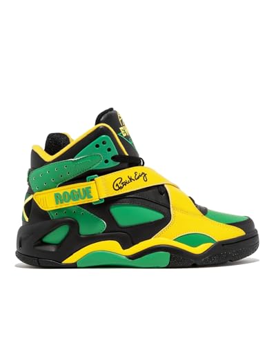 Ewing Patrick Athletics Rogue Jamaica Sneakers - Limited Edition Black/Green/Yellow Athletic Shoes, Size 14