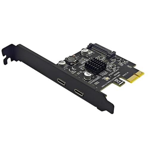 Tarjeta PCIe USB 3.2 Gen2 de 2 puertos y 10 Gbps con chip ASM3142 para PC
