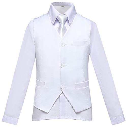 Visaccy White Suit For Boys Graduation Suits For Kids Outfit Communion Dresses Size 10 #TOP3