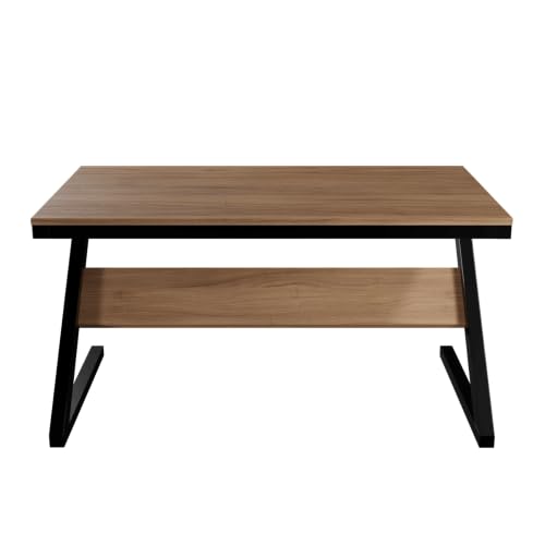 Image of Riyan Luxiwood Z Type Study Table Home & Office, Study Table, Sturdy Structure, Easy Assemble, Space Saver & Easy Cleaning (Size-90x60x75CM)