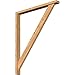 Ekena Millwork BKT0402X36X44TRA04SWR Traditional Craftsman Smooth Bracket w/Offset Brace, Western Red Cedar