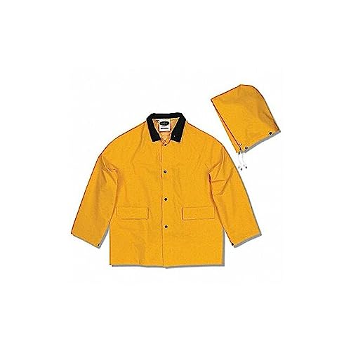 MIK 35100-L 3 Piece Rainsuit, Detach Hood, Yellow, L