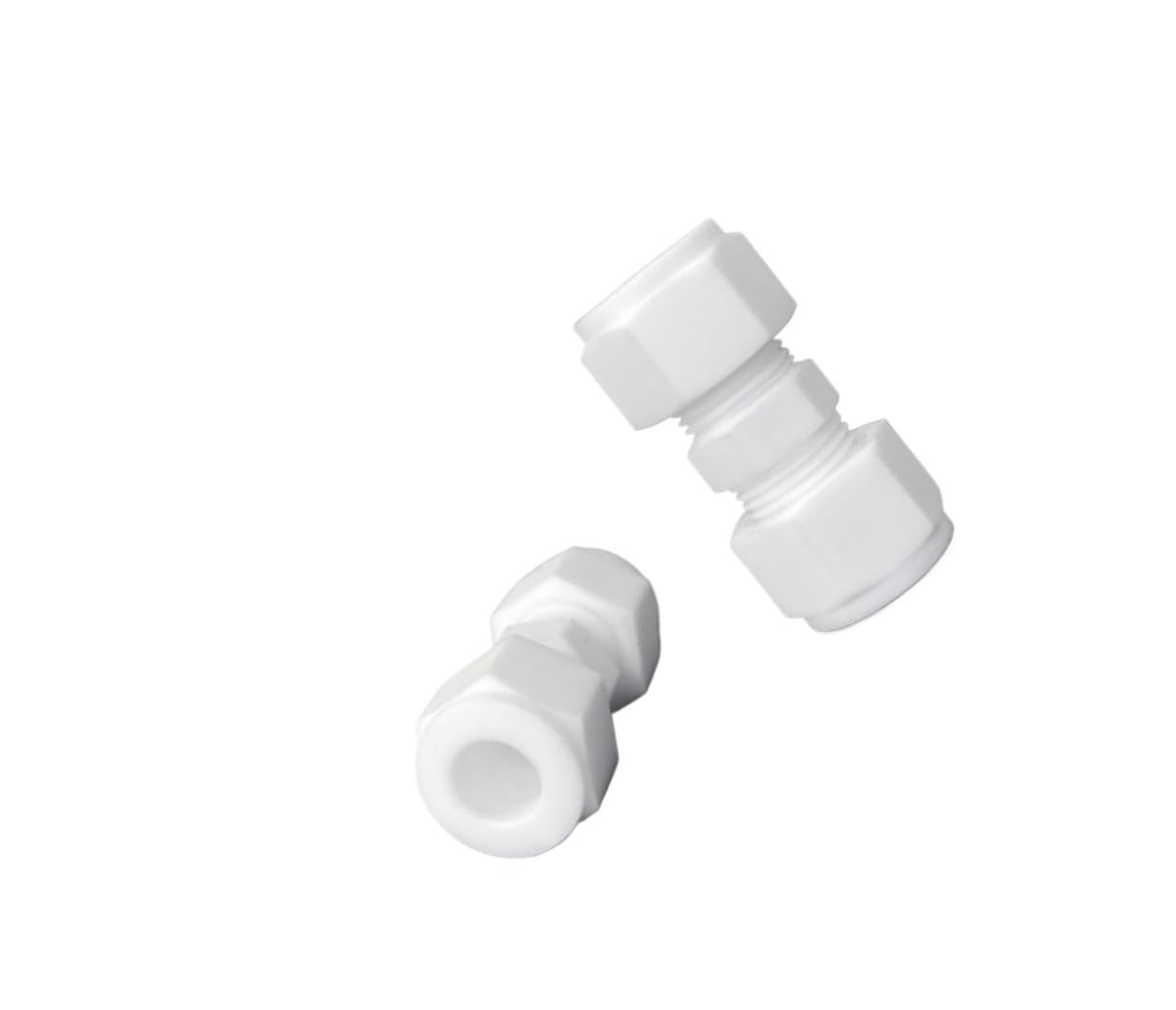 5 Pieces PTFE Reducing Union with Ferrule & Male Thread, 3mm End for Pneumatic and Hydraulic Systems(D3mm-D20mm)