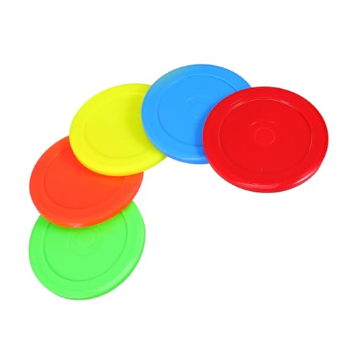Toddmomy 5pcs Mini Air Hockey Pucks Soft Pushers for Tabletop Ice Hockey Compact Design for Home and User Friendly Replacement Pucks for All Ages